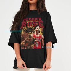 Vintage Derrick Rose Tshirt Basketball Player MVP Merchandise Bootleg Classic Retro 90s Graphic Tee Unisex Slam Dunk Sweatshirt Hoodie NZ73