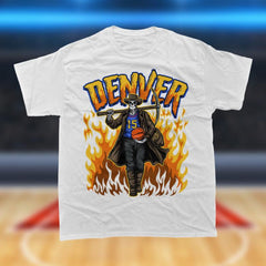 Denver Basketball Shirt - Graphic Tees - Skeleton Shirt - Vintage - Nuggets Shirt - Bootleg - Streetwear - Fan Merch T-shirt