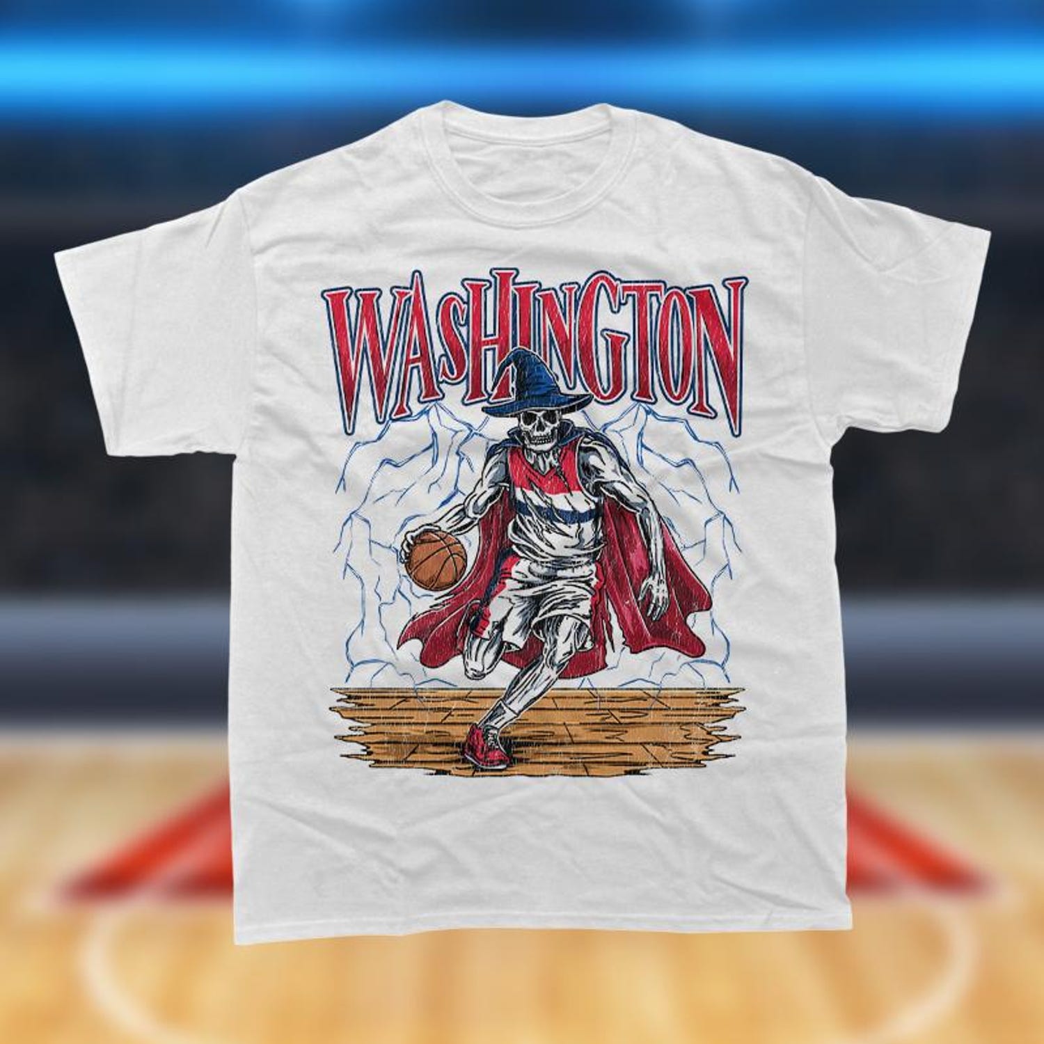 Washington Basketball, Wizards Basketball, Graphic Tees, Skeleton Shirt, Merch Tee, Gift Shirt, Bootleg Shirt, Vintage Shirt, NBA