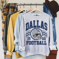 Dallas Football Sweater, Dallas Football Gift For Him, Dallas Football Retro Sweatshirt, Vintage Dallas Gift, Dallas Football Men's Crewneck