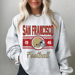 Vintage San Francisco Sweatshirt For Him, San Francisco Football Gift, Retro San Francisco Football Sweater, San Francisco Crewneck for Her