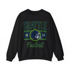 Seattle Vintage Sweatshirt, Classic Seattle Football Sweater, Women's Seattle Football Crewneck, Seattle Football Sweatshirt for Women