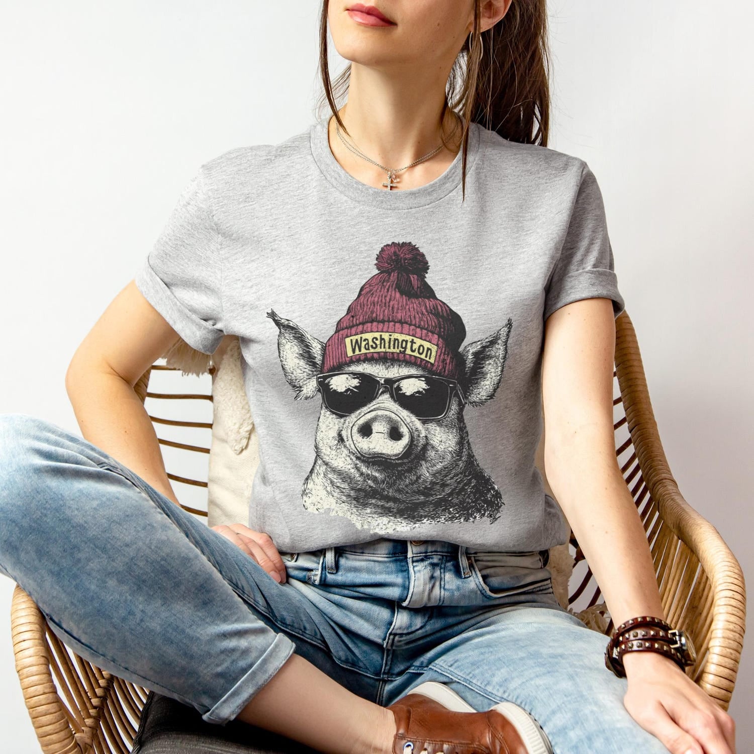 Vintage Washington Football Sweatshirt, Trendy Crewneck Pullover for Game Day Fans, Unisex Heavy Blend Sweatshirt, Washington Football