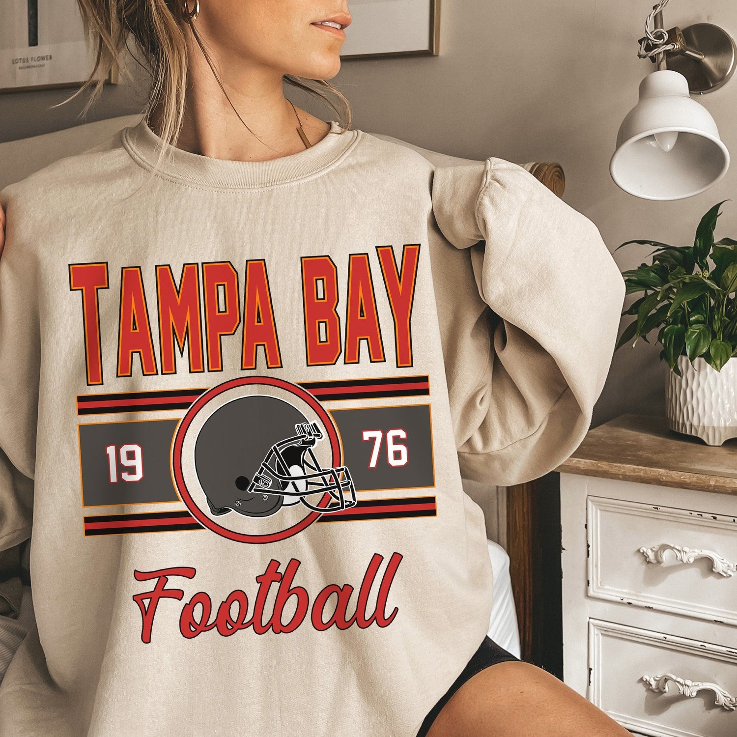 Tampa Bay Vintage Sweatshirt, Classic Tampa Bay Football Sweater, Tampa Bay Football Crewneck, Tampa Bay Football Sweatshirt for Women