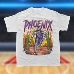 Phoenix Basketball Shirt - Graphic Tees - Skeleton Shirt - Vintage - Suns Shirt - Bootleg - Streetwear - Fan Merch T-shirt