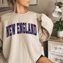 Women's New England Football Crewneck, New England Retro Football Sweatshirt, New England Football Gift, New England Football Sweater
