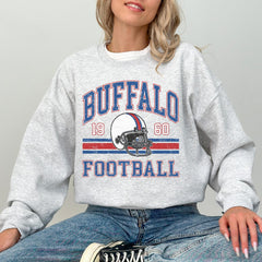Buffalo Football Sweatshirt For Him, Vintage Buffalo Sweater, Buffalo Football Retro Gift, Buffalo Gift For Her, Buffalo Football Crewneck