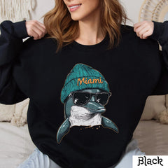 Vintage Miami Football Sweatshirt, Trendy Miami Football Fan Gifts, Miami Football Game Day Crewneck, Unisex Sports Sweatshirt
