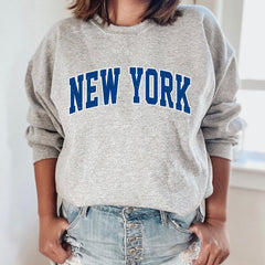 Women's New York Football Crewneck, New York Retro Football Sweatshirt for Women, New York Football Gift, New York Football Sweater