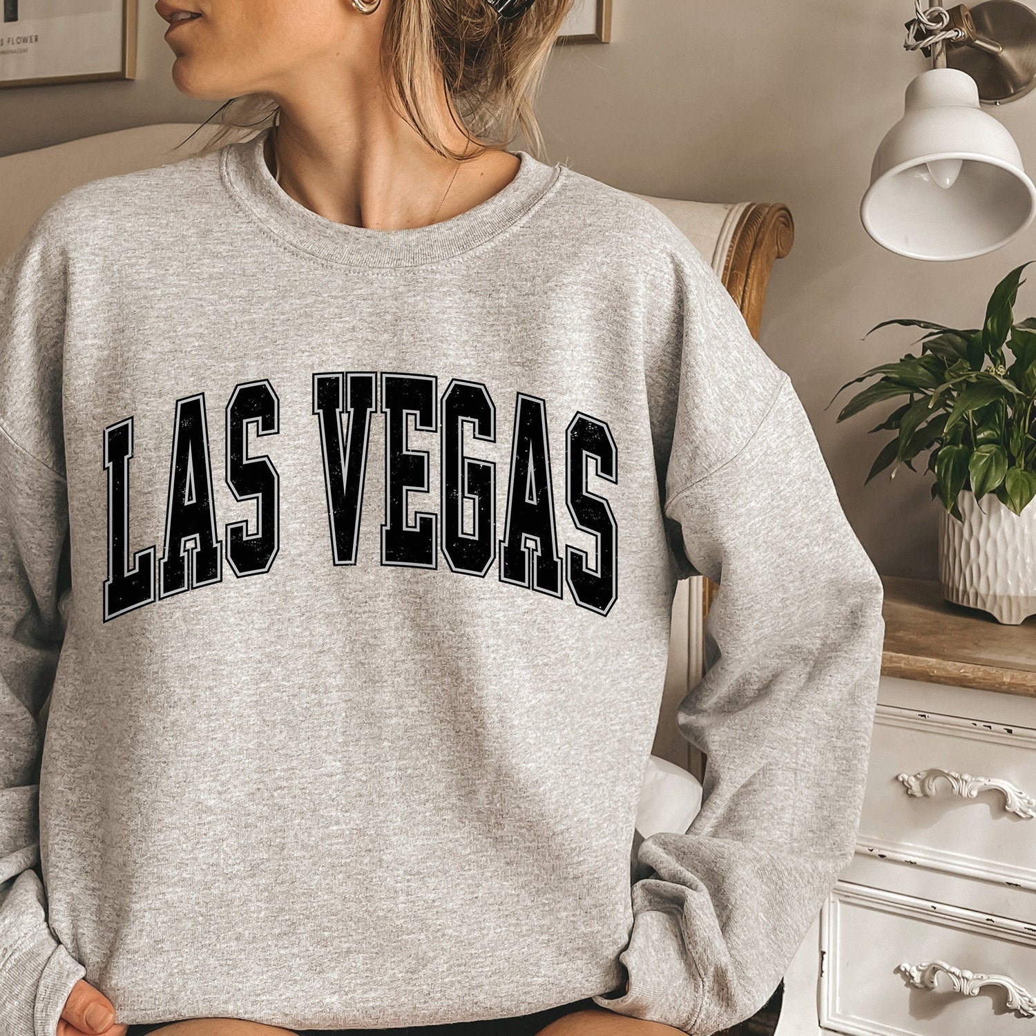 Women's Las Vegas Football Crewneck, Las Vegas Retro Football Sweatshirt for Women, Las Vegas Football Gift, Las Vegas Football Sweater