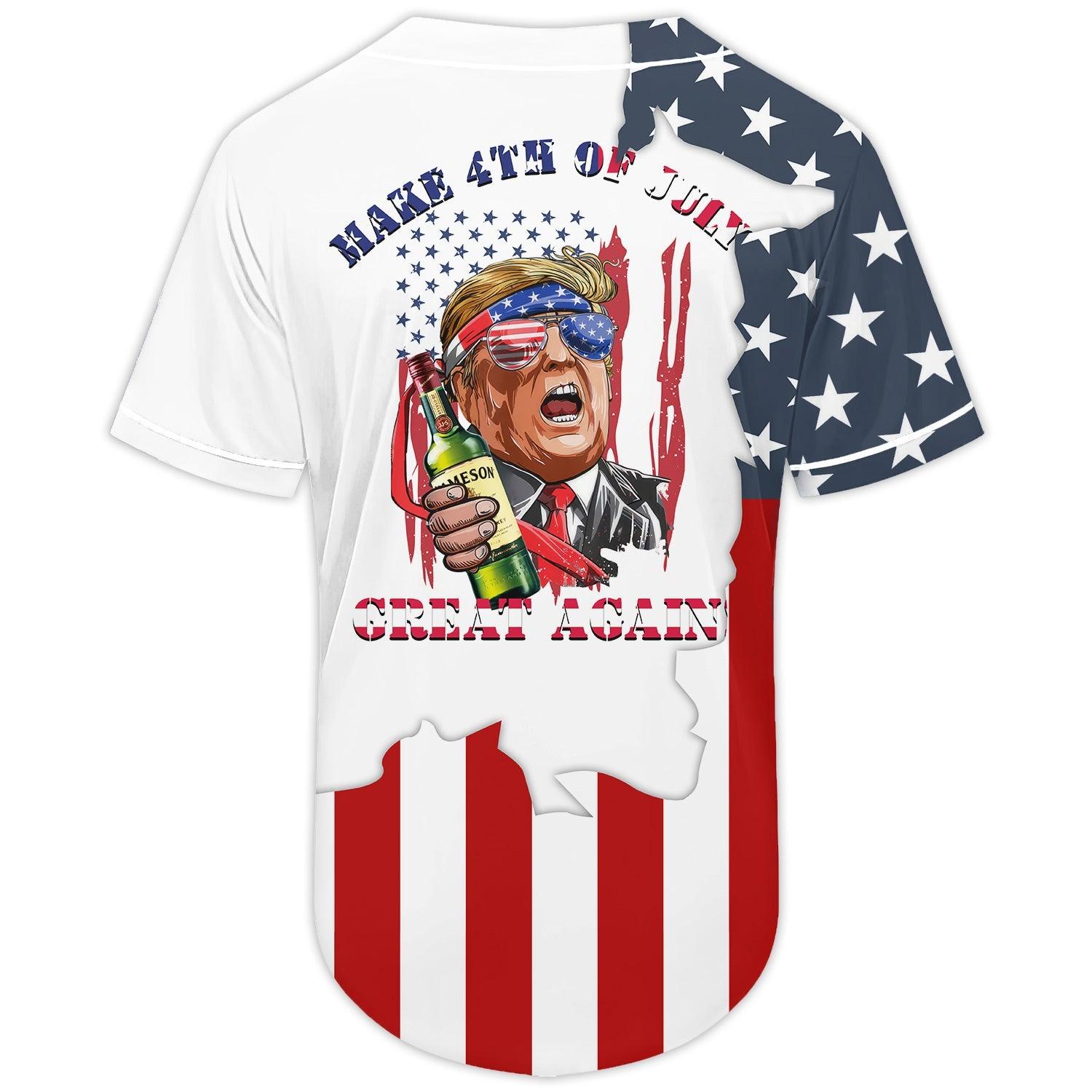 Jameson Donald Trump Independence Day Baseball Jersey - Shirt King