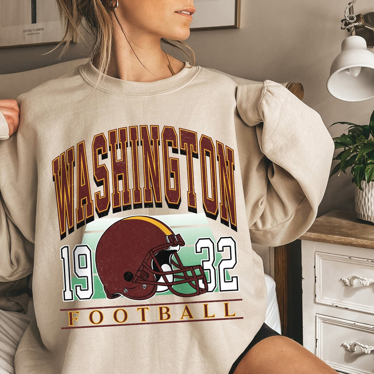 Classic Washington Football Sweatshirt, Washington Football Sweatshirt, Washington Vintage Football Crewneck, Washington Gift for Women