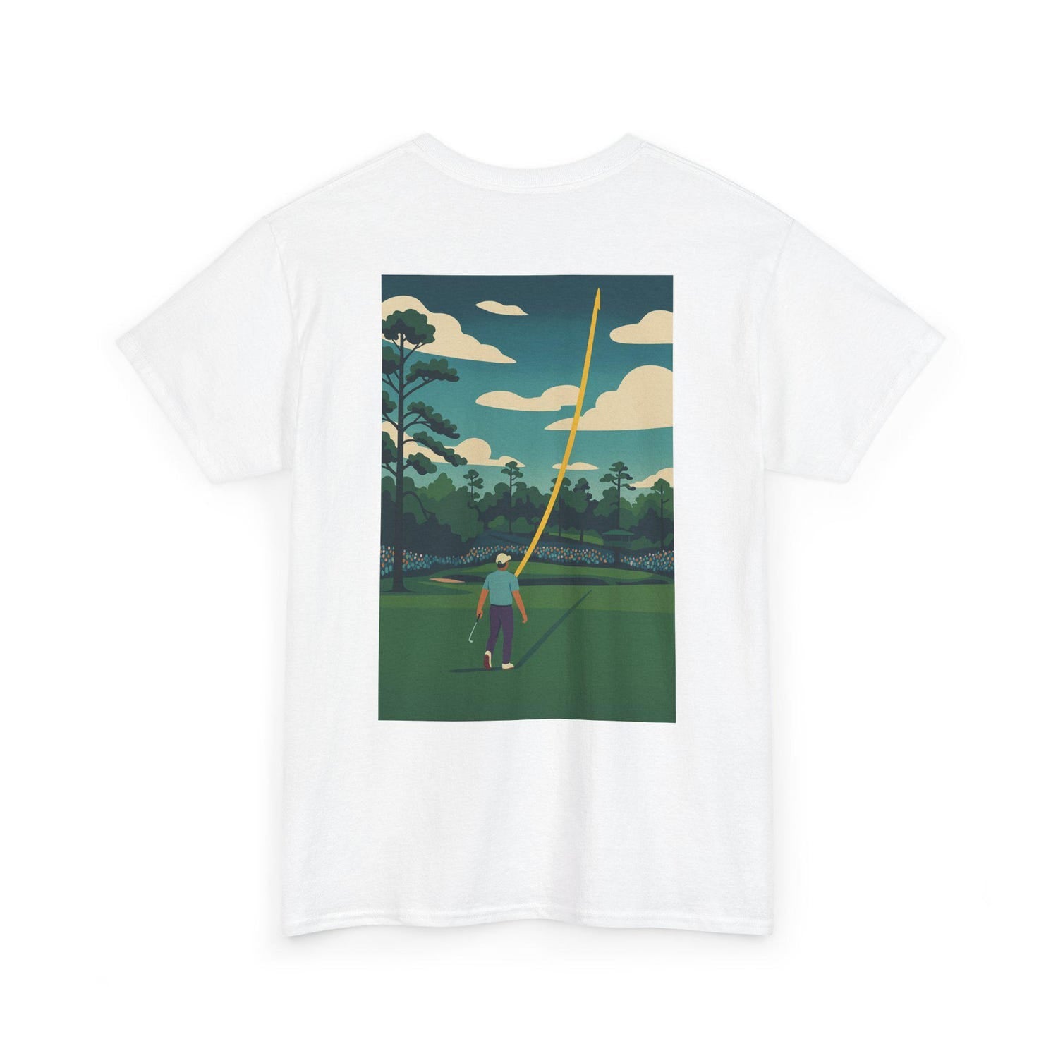 Rory McIlroy Masters Golf T Shirt Iconic 15th Hole Eagle Shot at Augusta