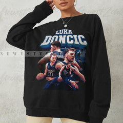 Luka Doncic Slovenian Shirt, Gift Merchandise Vintage Bootleg, Basketball Player Tshirt Retro 90s Graphic Tee Unisex Sweatshirt Hoodie NZ180