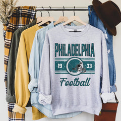Vintage Philadelphia Sweatshirt For Him, Philadelphia Football Gift For Women, Retro Philadelphia Football Sweater, Philadelphia Crewneck