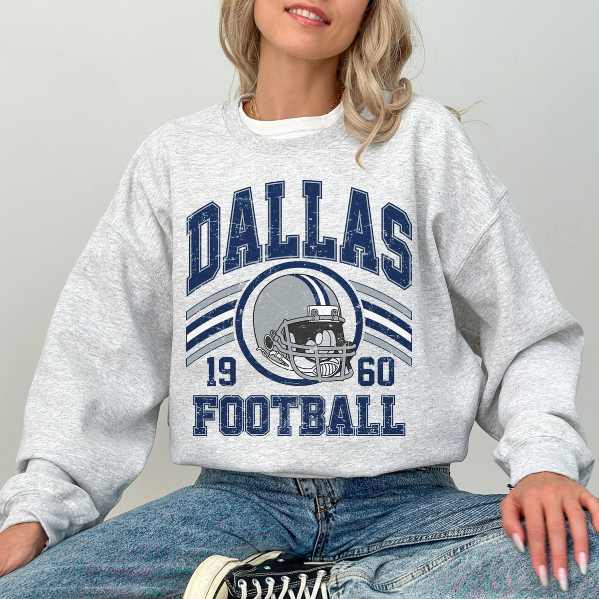 Dallas Football Sweater, Dallas Football Gift For Him, Dallas Football Retro Sweatshirt, Vintage Dallas Gift, Dallas Football Men's Crewneck