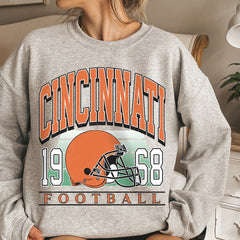 Cincinnati Vintage Sweatshirt, Classic Cincinnati Football Sweater, Cincinnati Football Crewneck, Cincinnati Football Sweatshirt for Women
