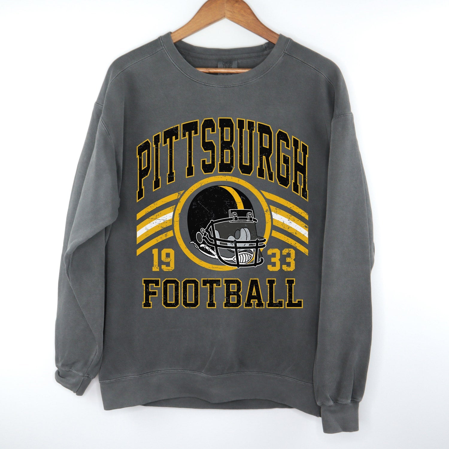 Pittsburgh Sweatshirt For Him, Vintage Pittsburgh Football Gift, Retro Pittsburgh Football Sweater, Pittsburgh Football Crewneck For Women