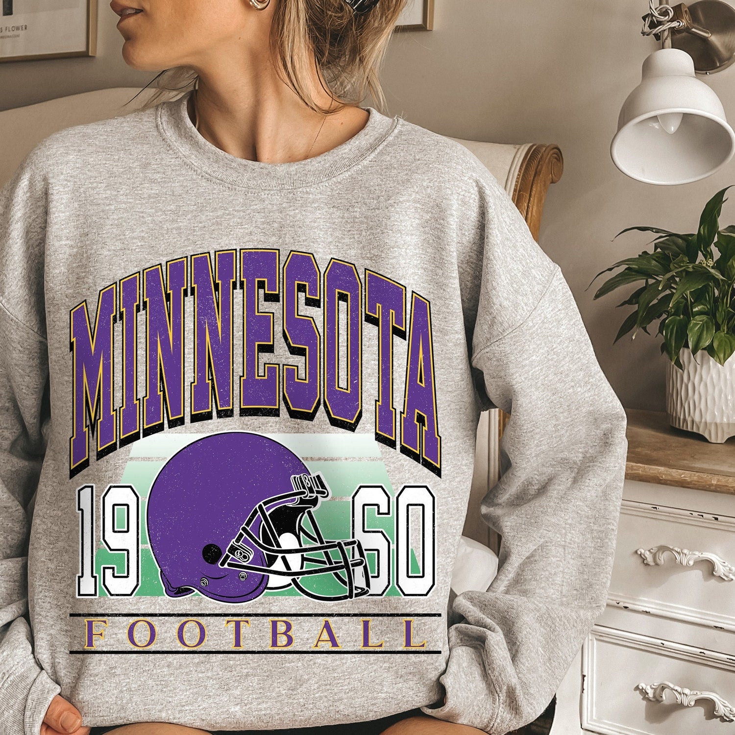 Classic Minnesota Football Sweatshirt, Minnesota Football Sweatshirt, Minnesota Vintage Football Crewneck, Minnesota Gift for Women