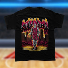 Miami Basketball, Heat Basketball, Graphic Tees, Skeleton Shirt, Merch Tee, Gift Shirt, Bootleg Shirt, Vintage Shirt, NBA