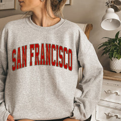 Women's San Francisco Football Crewneck, San Francisco Retro Football Sweatshirt, San Francisco Football Gift, San Francisco Sweater