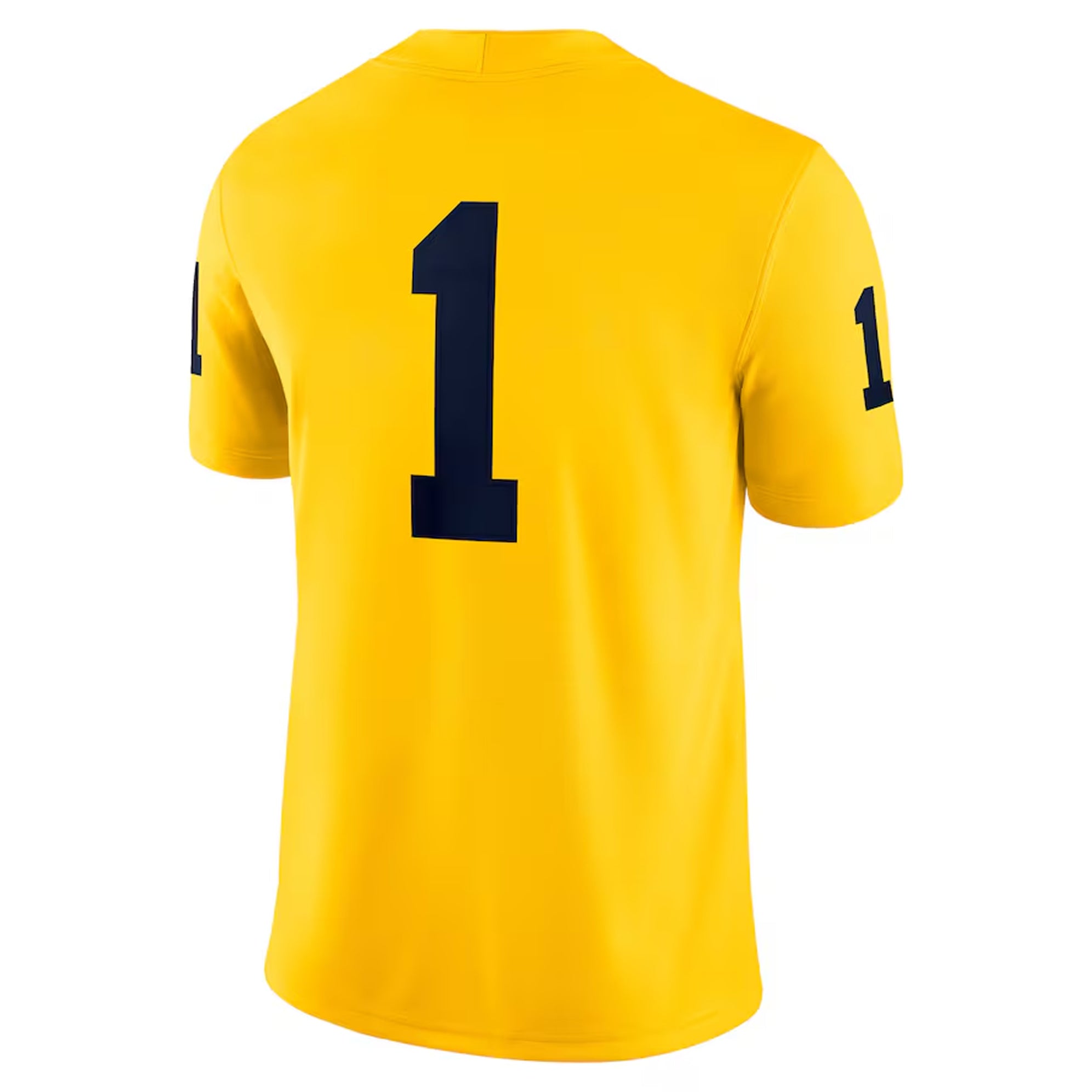 Michigan Wolverines Maize Yellow Football Jersey Number 1 Big Ten Fan Shirt