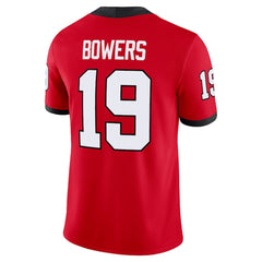 Georgia Bulldogs Red #19 Bowers Football Jersey Classic Fan Outfit