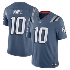 New England Patriots Drake Maye #10 Navy NFL Football Game Jersey