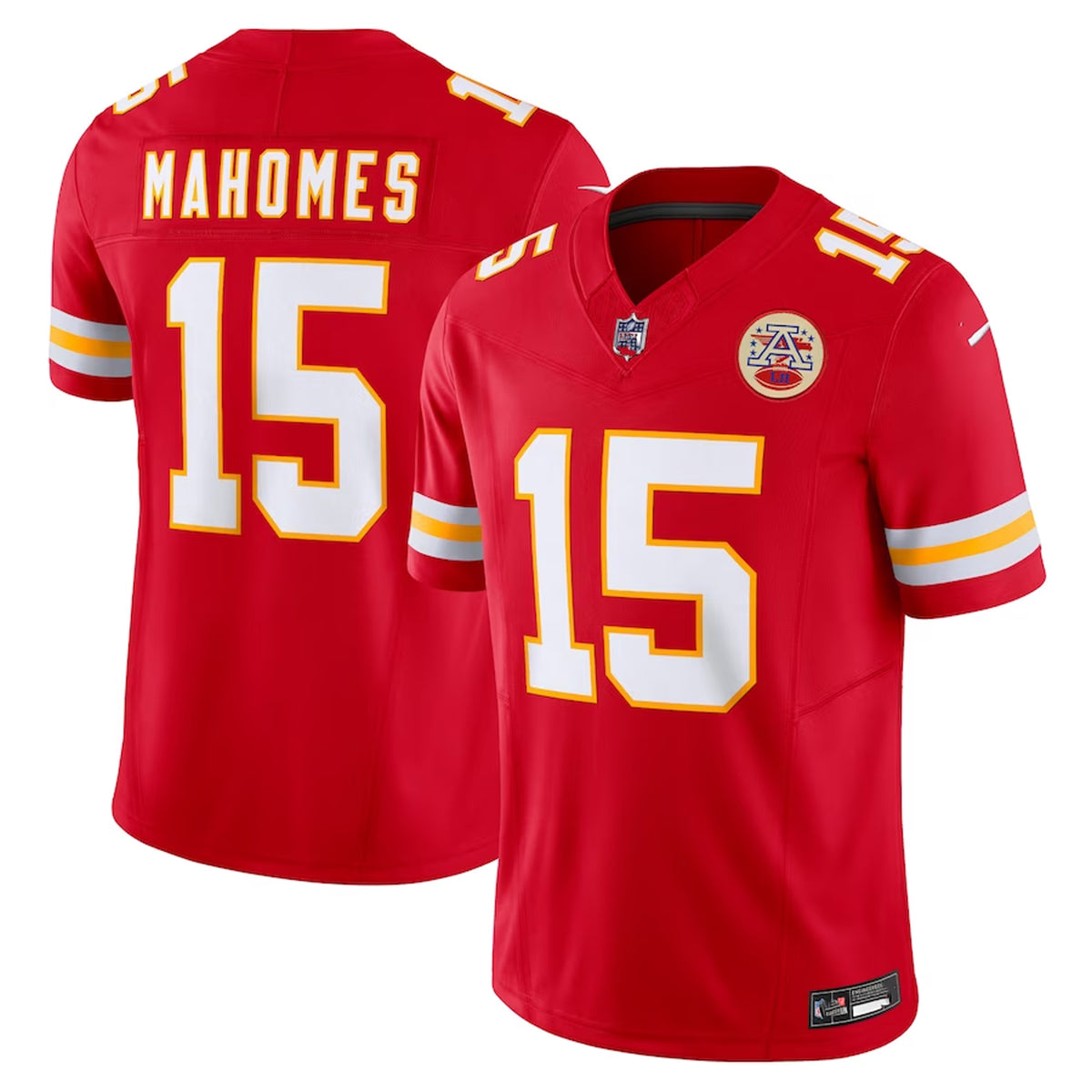 Patrick Mahomes #15 Kansas City Chiefs Red Football Jersey – Men’s Game Day Fan Gear