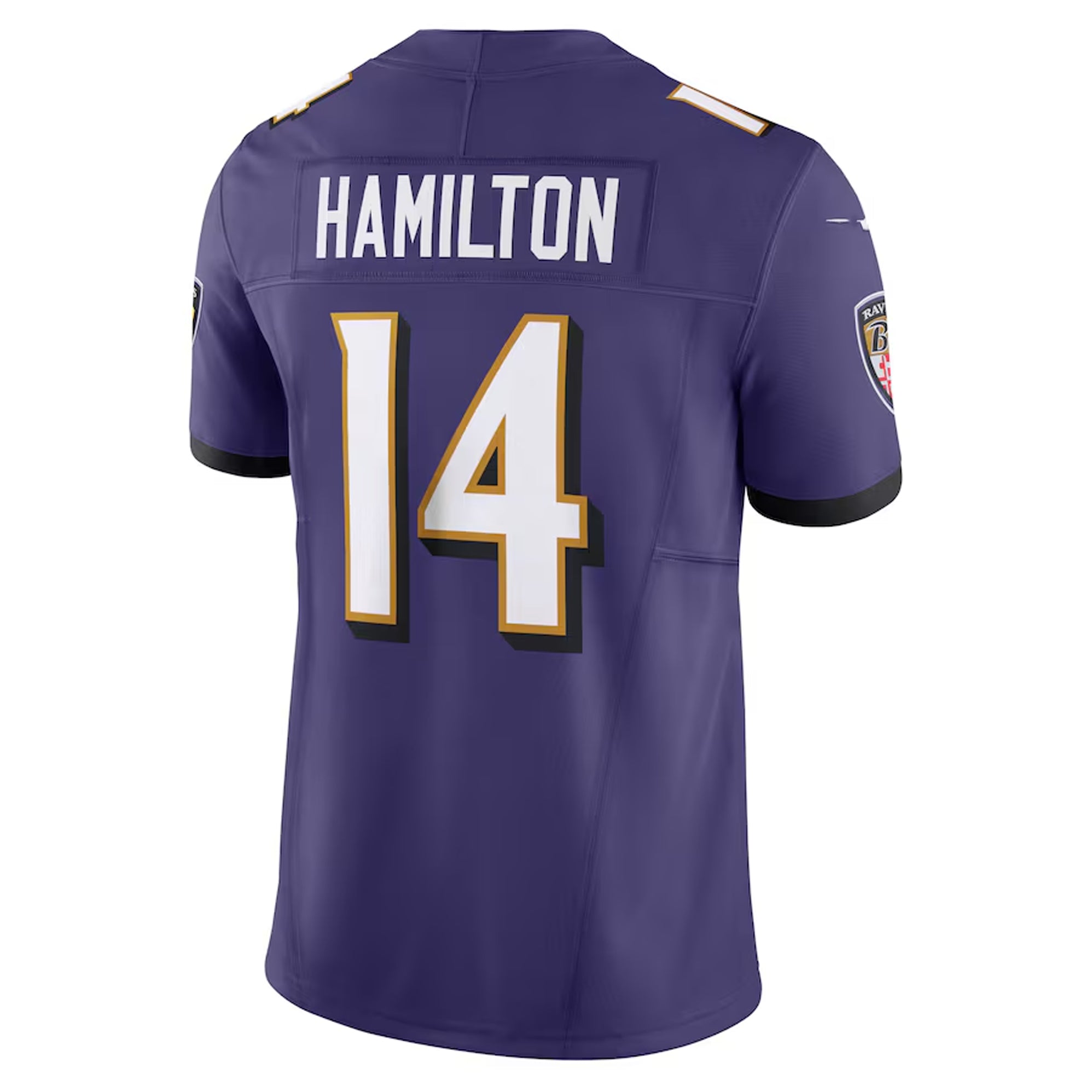 Baltimore Ravens Purple #14 Hamilton Men’s Football Jersey Game Day