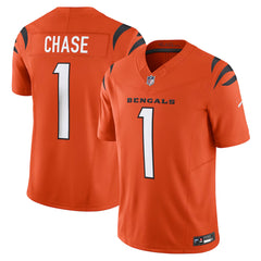 Cincinnati Bengals Orange #1 Chase Men’s Football Jersey Game Day Fan