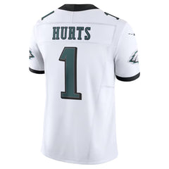 Philadelphia Eagles #1 Hurts White Home Game Day Football Jersey