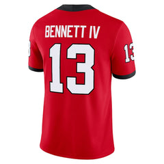 Georgia Bulldogs Red #13 Bennett Football Jersey Vintage Game Day