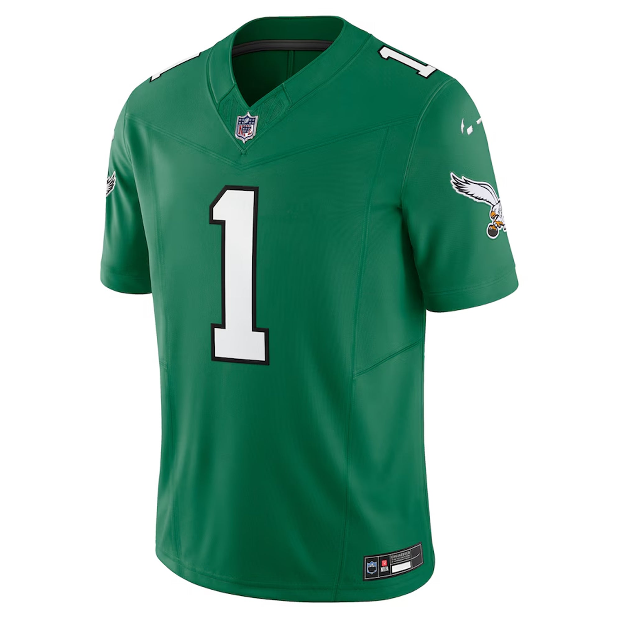 Philadelphia Eagles #1 Hurts Kelly Green Classic Football Jersey
