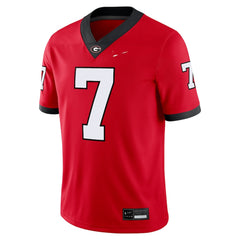 Georgia Bulldogs Red #7 Stafford Football Jersey Throwback Fan Top