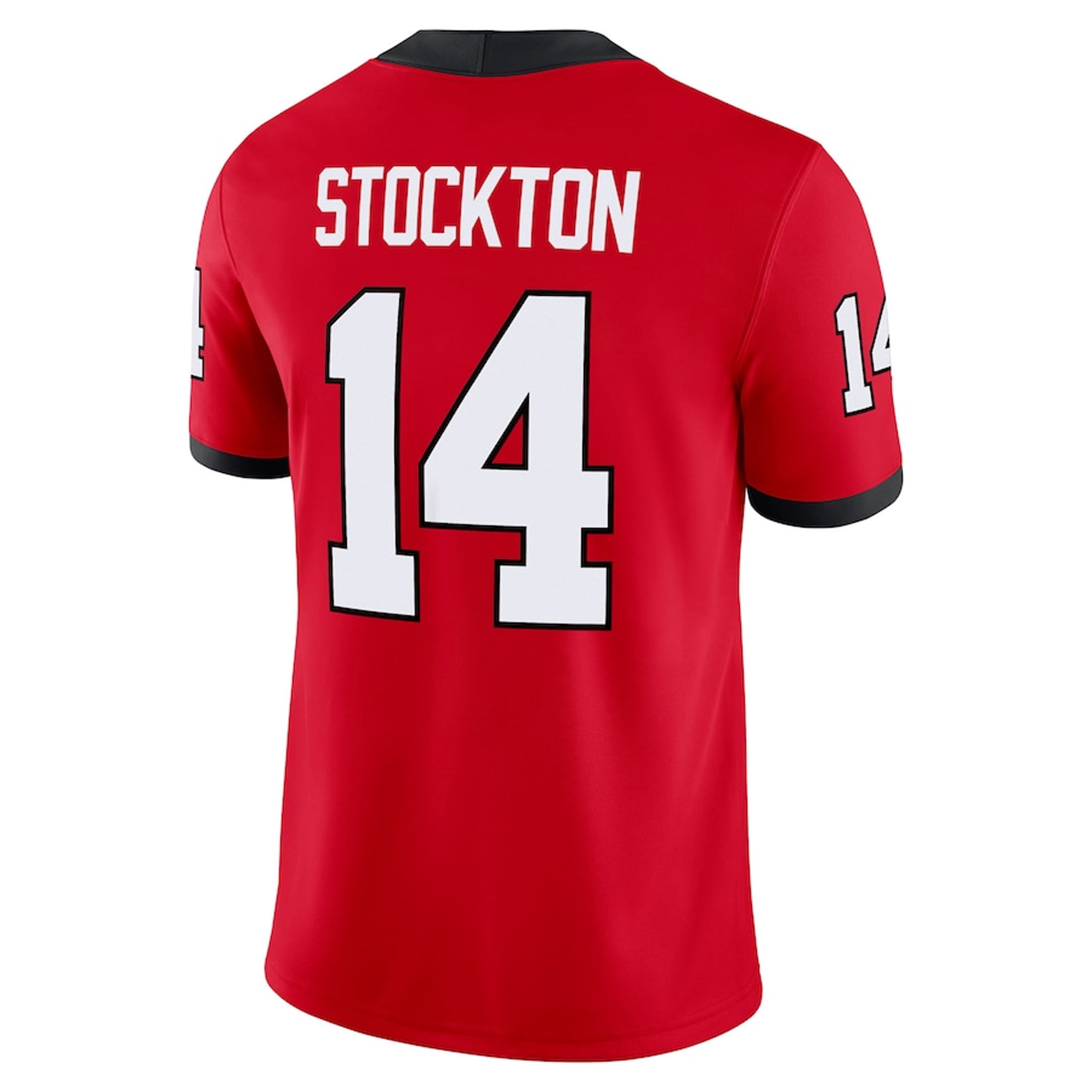 Georgia Bulldogs Red #14 Stockton Football Jersey Retro College Tee