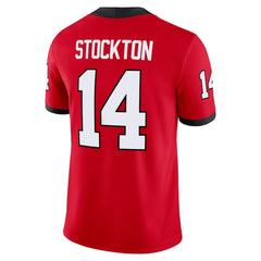 Georgia Bulldogs Red #14 Stockton Football Jersey Retro College Tee