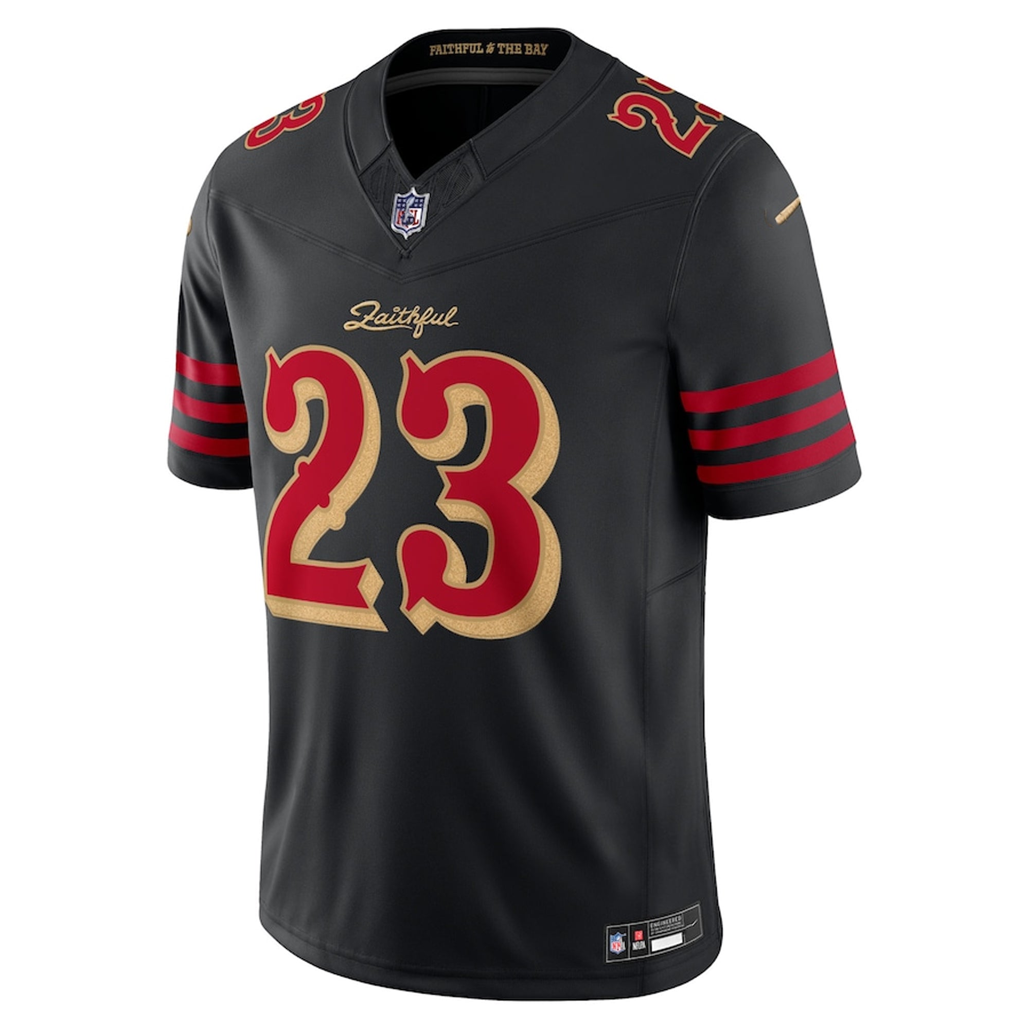 San Francisco 49ers #23 McCaffrey Black Alternate Game Jersey – Men’s Football Fan Gear