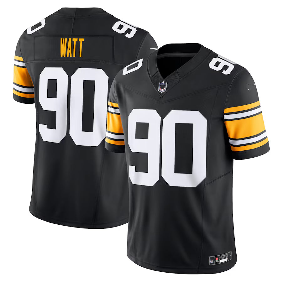 Pittsburgh Steelers T.J. Watt #90 Black NFL Football Jersey Shirt