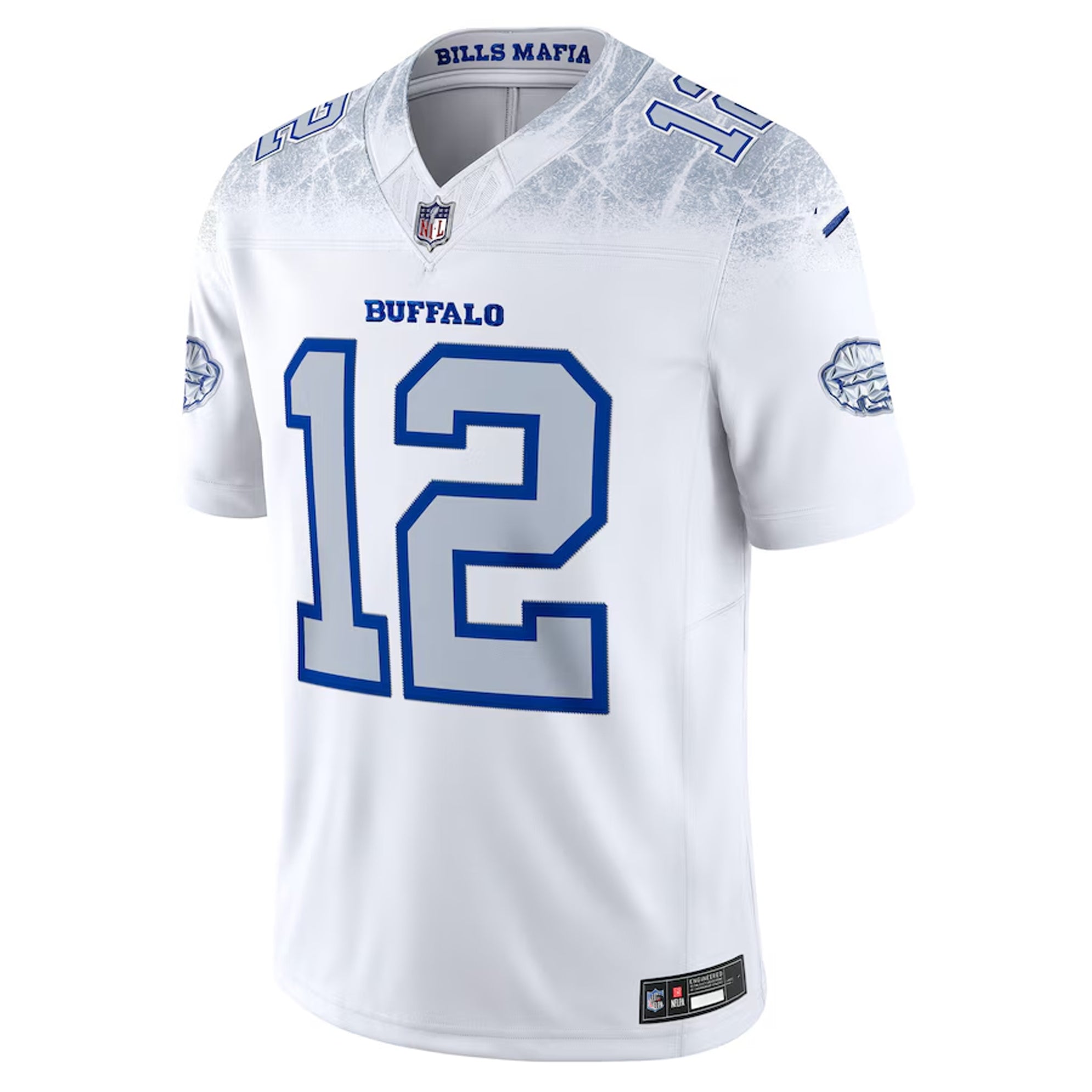Buffalo Bills Kelly 12 White Football Jersey Men’s Game Day Top