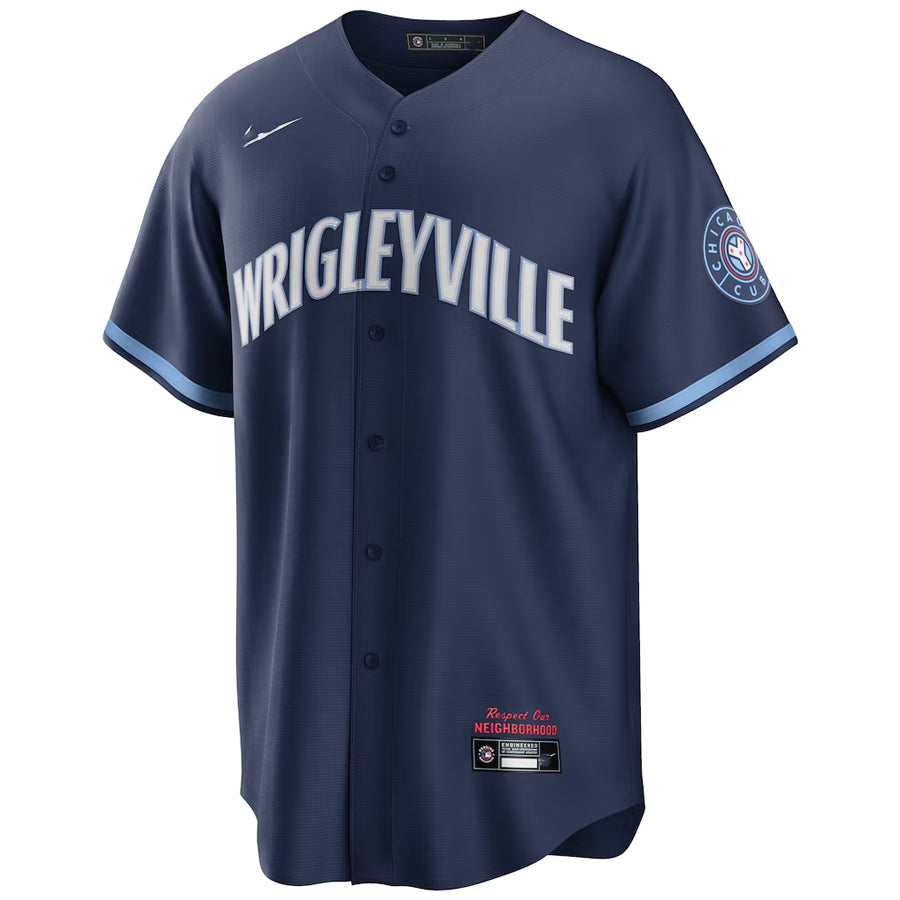 Teepact Navy City Connect MLB Chicago Cubs Baseball Jersey