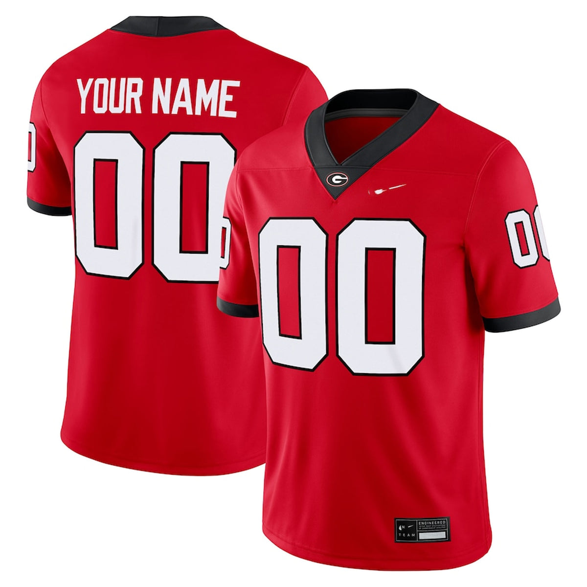 Georgia Bulldogs Custom Red #00 Football Jersey Personalized Name