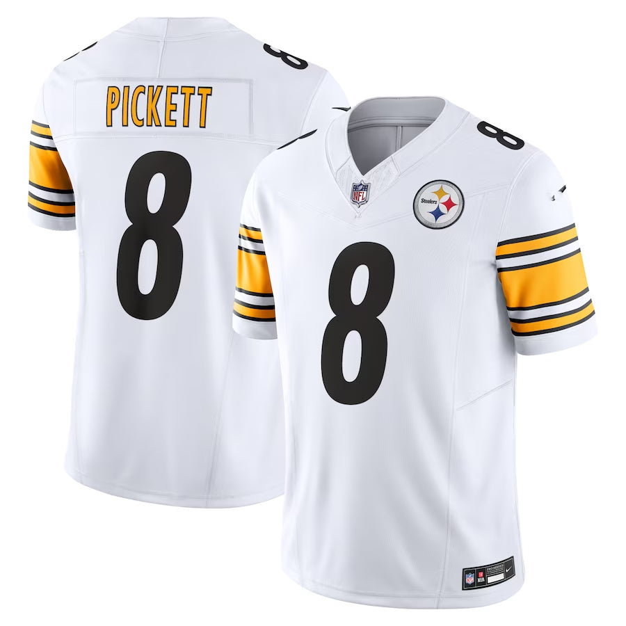 Pittsburgh Steelers Kenny Pickett #8 White NFL Game Day Jersey