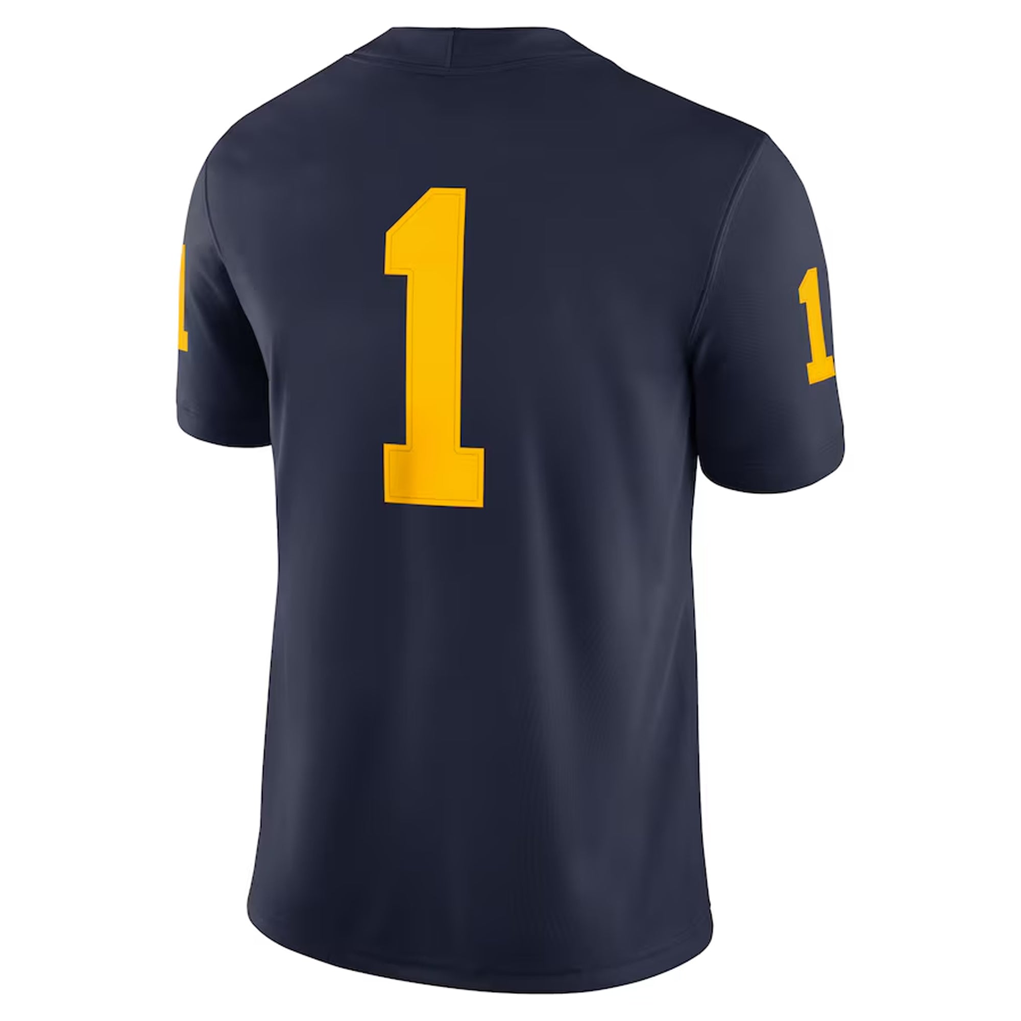 Michigan Wolverines Navy Maize Football Jersey Number 1 Game Day Shirt