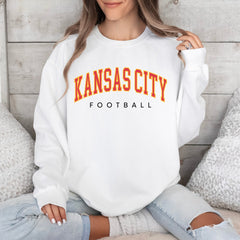 Kansas City Football Women's Crewneck, Kansas City Football Men's Gift, Retro Kansas City Sweater, Kansas City Vintage Football Sweatshirt