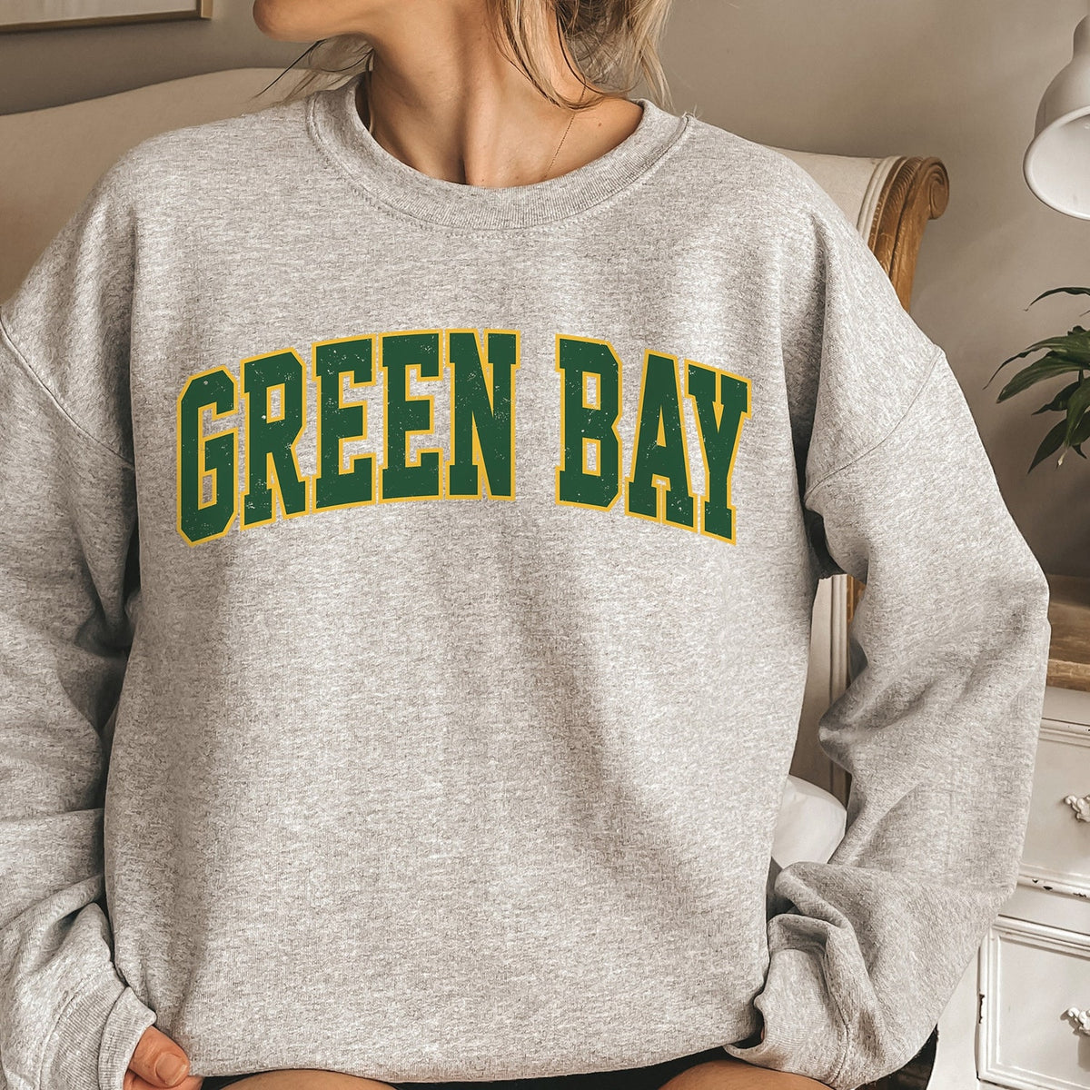 Classic Green Bay Football Sweatshirt, Green Bay Football Sweatshirt, Green Bay Vintage Football Crewneck, Green Bay Gift for Women