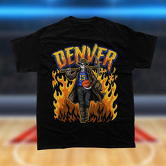 Denver Basketball Shirt - Graphic Tees - Skeleton Shirt - Vintage - Nuggets Shirt - Bootleg - Streetwear - Fan Merch T-shirt