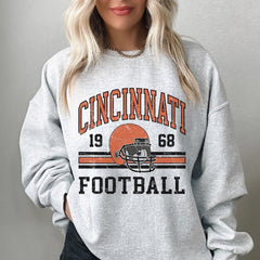 Vintage Cincinnati Sweatshirt For Him, Cincinnati Football Gift For Women, Retro Cincinnati Football Sweater, Cincinnati Football Crewneck