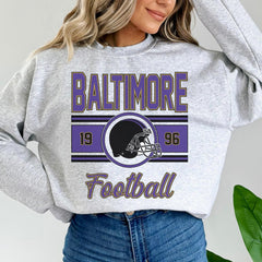 Baltimore Football Sweatshirt, Football Fan Crewneck, Retro Baltimore Football Gift for Women, Baltimore Clothing, Football Sweatshirt