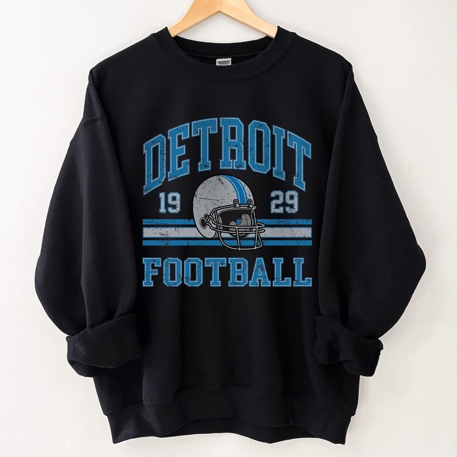 Detroit Football Sweatshirt For Him, Vintage Detroit Sweater, Detroit Football Retro Gift, Detroit Gift For Her, Detroit Football Crewneck
